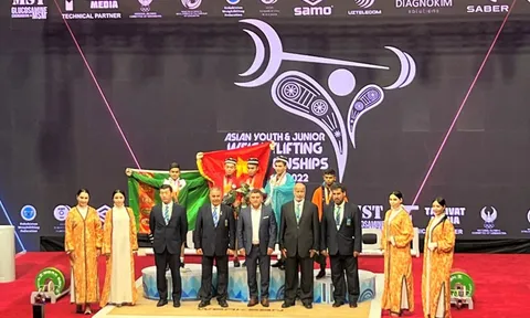 Lực sĩ K'Dương phá kỷ lục châu Á và thế giới, giành 3 huy chương vàng tại giải vô địch Cử tạ Thanh thiếu niên và vô địch Trẻ châu Á 2022