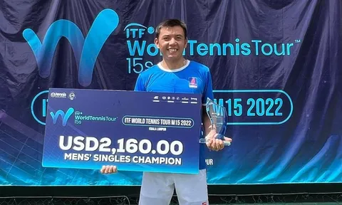 Lý Hoàng Nam tăng 12 bậc, lần đầu lên hạng 332 ATP