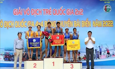 Kết thúc giải vô địch Bóng chuyền bãi biển 2x2 trẻ quốc gia 2022
