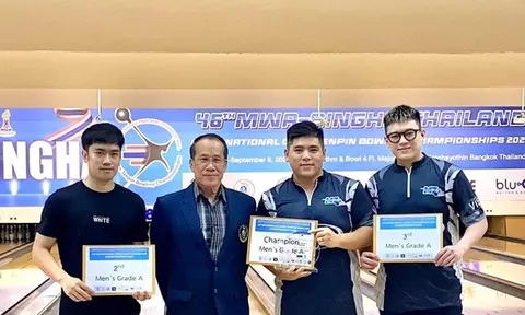 Lê Lâm Tùng đoạt huy chương vàng thứ hai cho Việt Nam ở giải Bowling Thái Lan mở rộng 2022