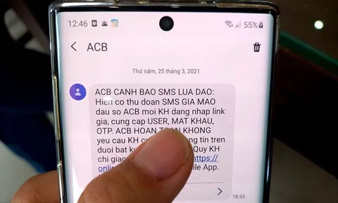 Bộ Thông tin và Truyền thông khuyến cáo người dùng cảnh giác với tin nhắn mạo danh ngân hàng để lừa đảo