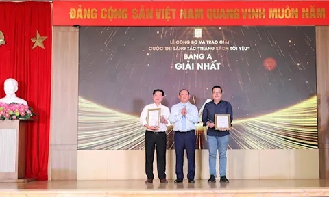 Trao giải cho các tác phẩm xuất sắc cuộc thi sáng tác 'Trang sách tôi yêu'