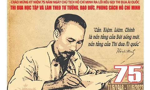 Phát hành bộ tranh cổ động tuyên truyền kỷ niệm 75 năm Ngày Chủ tịch Hồ Chí Minh ra Lời kêu gọi "Thi đua ái quốc"