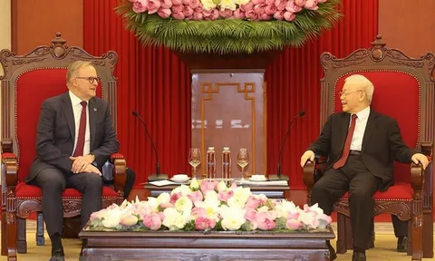 Tổng Bí thư Nguyễn Phú Trọng tiếp Thủ tướng Australia Anthony Albanese