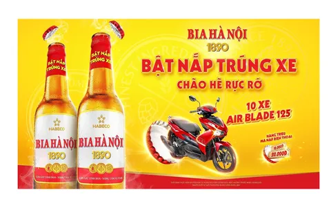 Chào Hè rực rỡ, bật nắp bia Hà Nội 1890 để trúng ngay AIR BLADE