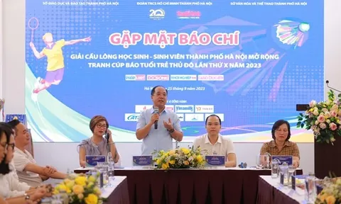 1.200 vận động viên tham gia giải cầu lông học sinh, sinh viên Hà Nội năm 2023