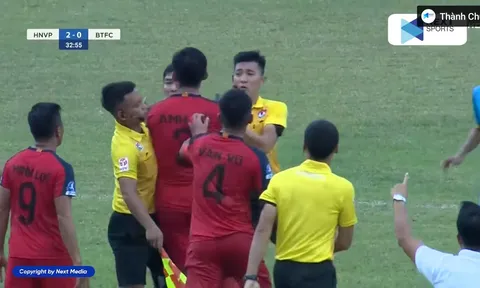 Hành hung trọng tài hậu vệ Ngô Anh Vũ bị cấm thi đấu trong 2 năm
