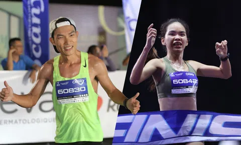Hoàng Nguyên Thanh và Hoàng Thị Ngọc Hoa giành chiến thắng giải chạy bán marathon Run To Live 2024