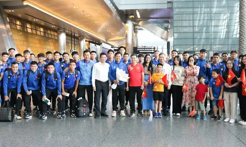 Đội tuyển U23 Việt Nam được đón tiếp chu đáo tại Doha, sẵn sàng cho buổi tập đầu tiên