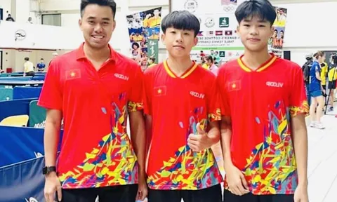 Giải vô địch Bóng bàn trẻ Đông Nam Á 2024: Việt Nam giành huy chương vàng đôi nam U15