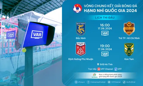 Áp dụng công nghệ VAR tại Vòng chung kết giải Bóng đá hạng Nhì Quốc gia 2024