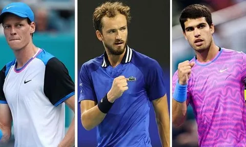 Wimbledon: Alcaraz, Medvedev, Sinner đi tiếp vào vòng 3