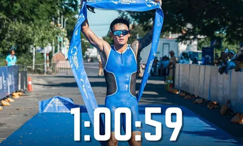 Giải vô địch quốc gia Triathlon 2024: Giành huy chương vàng, Lâm Quang Nhật phá sâu kỷ lục
