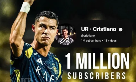 Ronaldo trở thành Youtuber, lập kỷ lục chưa từng có trong lịch sử