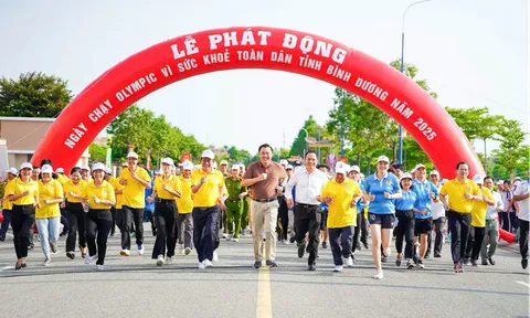 Sôi động Ngày chạy Olympic vì sức khỏe toàn dân tỉnh Bình Dương năm 2025