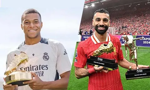 Mbappe giành Chiếc giày Vàng châu Âu và Pichichi, Salah giật thêm cú đúp giải thưởng Premier League