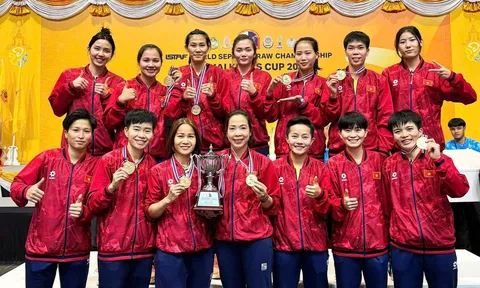 Thắng ngược Thái Lan, đội tuyển Việt Nam vô địch nội dung đồng đội nữ 4 người