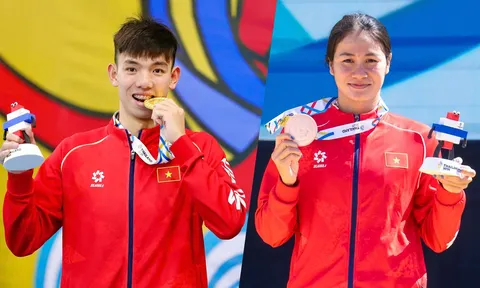 "Kình ngư" Nguyễn Huy Hoàng và Võ Thị Mỹ Tiên được vinh danh Vận động viên bơi xuất sắc nhất năm 2025