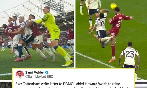 Tottenham gửi thư lên PGMOL vì bức xúc trọng tài