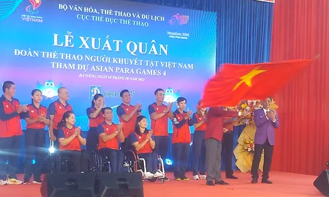 Lễ xuất quân tham dự ASIAN Para Games 4 của đoàn Thể thao người khuyết tật Việt Nam