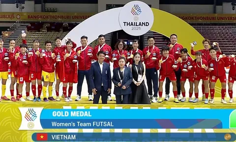 Thắng thuyết phục Indonesia 5-0, futsal nữ Việt Nam lần đầu giành huy chương vàng SEA Games