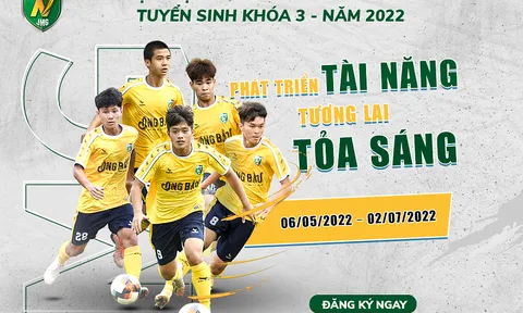 Chính thức khởi động chương trình tuyển sinh khóa 3 của Học viện Bóng đá Nutifood JMG