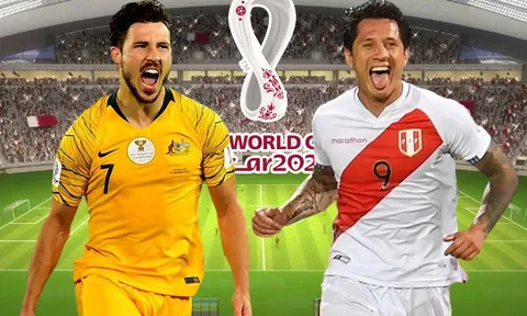 Australia, Peru quyết đấu giành vé World Cup 2022