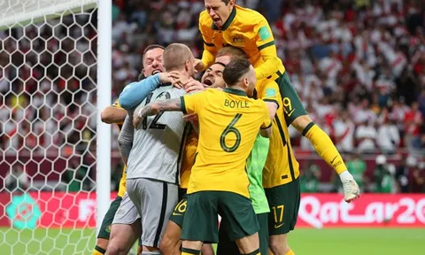 Đánh bại Peru sau loạt luân lưu nghẹt thở, tuyển Úc đoạt vé dự World Cup 2022