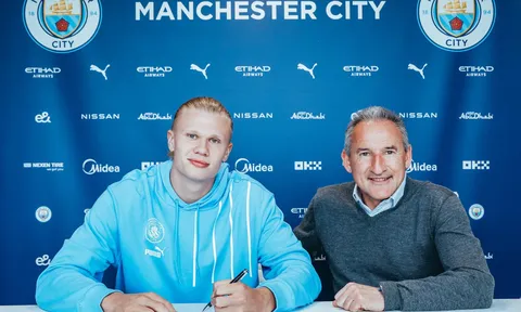 Man City chính thức ra mắt bản hợp đồng ‘bom tấn’ Erling Haaland