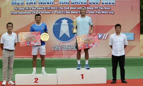 Lý Hoàng Nam á quân đơn nam giải M25 Tây Ninh