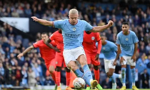 Man City - Brighton > 3-1: Haaland lập cú đúp giúp Man City bám sát Arsenal