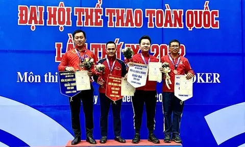 Trần Đức Minh giành huy chương vàng Carom 3 băng tại Đại hội Thể thao toàn quốc