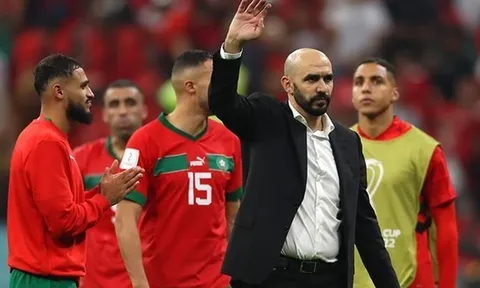 Huấn luyện viên Regragui tự hào với nỗ lực của cầu thủ Morocco