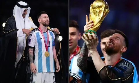 Áo choàng của Messi mặc khi nâng cúp được hỏi mua với giá 1 triệu USD