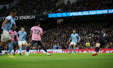 Man City - Everton > 1-1: Haaland tỏa sáng nhưng chưa đủ