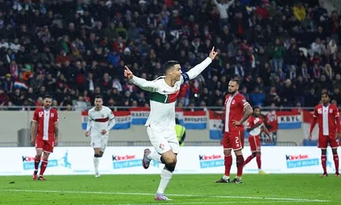 Vòng loại EURO 2024 > Luxembourg 0-6 Bồ Đào Nha: Mồi ngon của Ronaldo