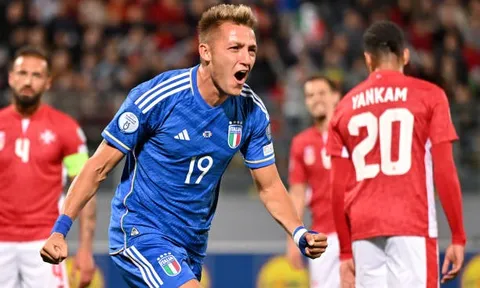 Vòng loại EURO 2024 > Malta 0-2 Italia: Phát hiện mới của Mancini