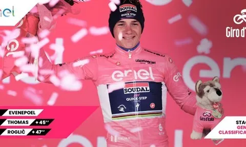 Vừa giành được Áo hồng tổng sắp, Remco Evenepoel tuyên bố chia tay Giro d'Italia