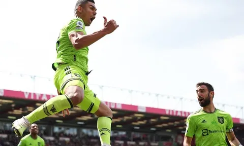 Bournemouth - Man United > 0-1: Casemiro giúp 'Quỷ đỏ' tiến sát vé dự Champions League