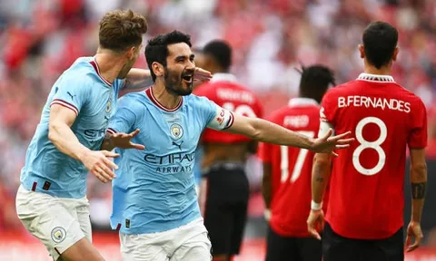 Chung kết Cúp FA > Man City 2-1 Man United: Gundogan lập cú đúp nhấn chìm "Quỷ đỏ"