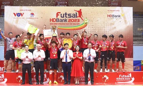 Giải Futsal Sinh viên Tây Nguyên 2023: Đại học Đà Lạt giành Cúp vô địch