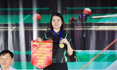 Giải Billiards & Snooker vô địch quốc gia 2023: Nữ cơ thủ Bùi Xuân Vàng mang về tấm huy chương vàng thứ hai cho TP.HCM