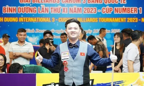 Giải Billiards quốc tế Bình Dương - Cúp Number 1: Bao Phương Vinh lần đầu tiên vô địch