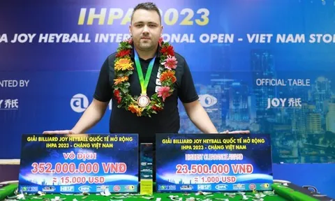 Kết thúc giải Billiard JOY Heyball quốc tế mở rộng IHPA 2023: Cơ thủ Jack Whelan lên ngôi vô địch