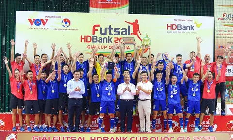 Giải Futsal Cúp Quốc gia 2023: Ngoại binh giúp Thái Sơn Nam hoàn thành cú đúp vô địch 