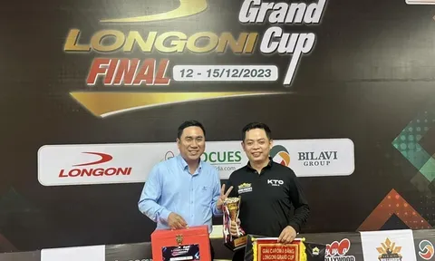 Lê Thành Tiến vô địch giải Billiards toàn sao Longoni Grand Final Cup 2023
