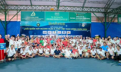 Hơn 300 vận động viên tham dự giải Quần vợt ngành Vật liệu xây dựng và Trang trí nội thất Việt Nam Mừng Xuân 2024