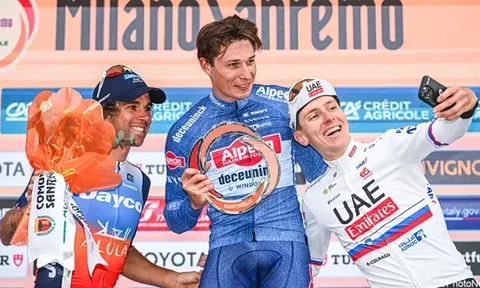 Tadej Pogacar "vùng vẫy" bất thành tại Milano-Sanremo 2024