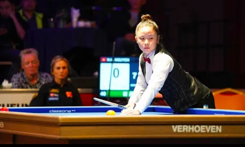 Nguyễn Hoàng Yến Nhi tranh tài cùng các đấng mày râu ở giải Billiards World Cup TP.HCM