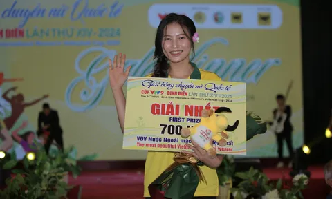 Vận động viên Lữ Thị Phương đoạt miss áo dài Cúp VTV9 - Bình Điền 2024